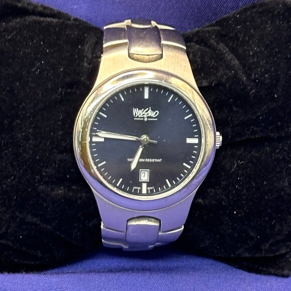 Massimo Indigo Blue Silver-Tone Quartz Watch.  Fresh Battery. - Picture 4 of 15